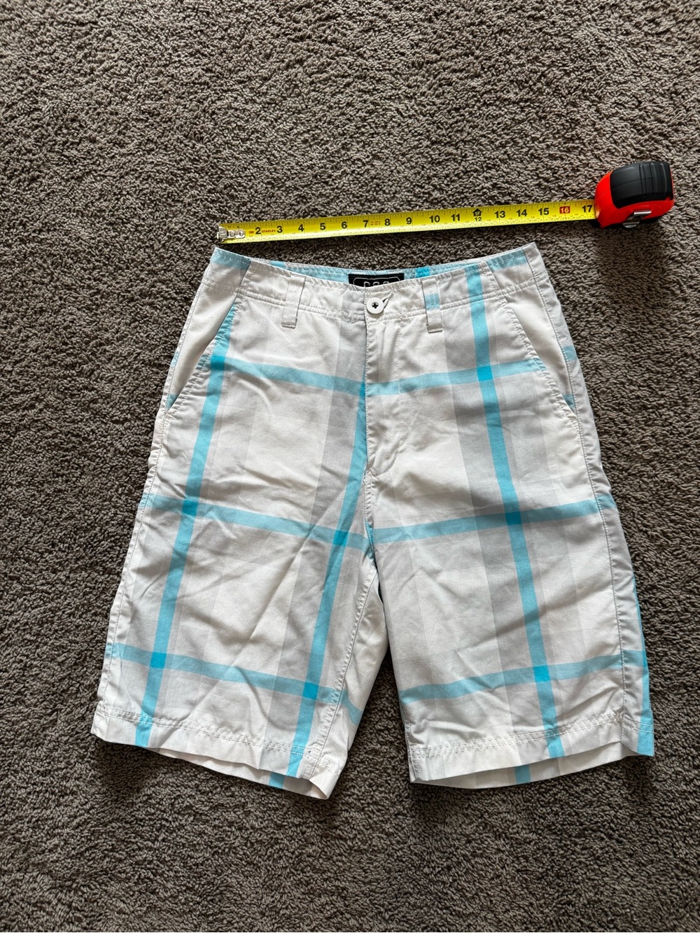 CSG Light Gray Plaid Men's Shorts
